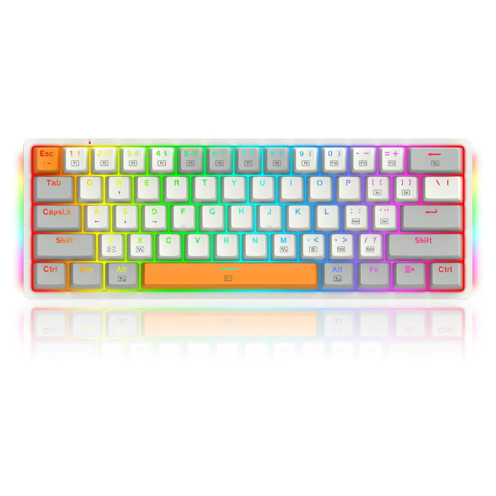 Redragon K642 WHITE GO AKALI 60% RGB Mechanical Keyboard Redragon K642 WHITE GO AKALI 60% RGB Mechanical Keyboard
